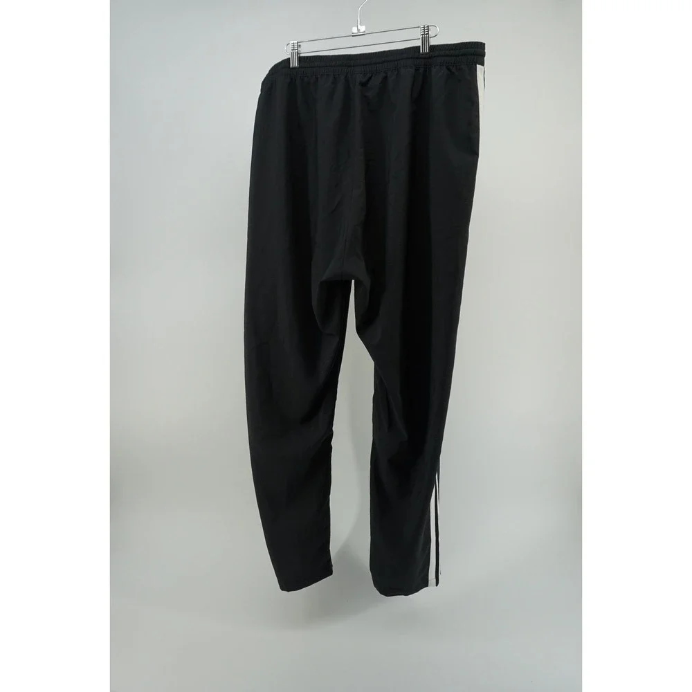 Adidas straight leg Striped Track Pants Athleisure Casual Black White Men's XXL